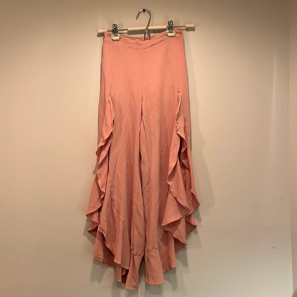 Abberline Pink Flowy Pants with Side Slits in XS